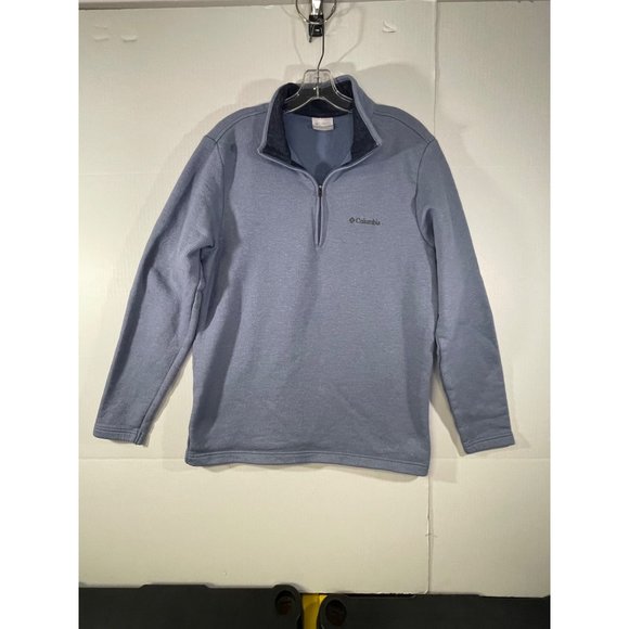 Columbia mens medium blue Great Hart Mountain III Half Zip Fleece sweater - Picture 7 of 15